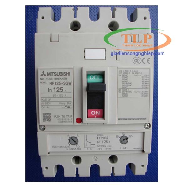 Thiết bị đóng cắt MCCB Mitsubishi NF125-SGV 4P