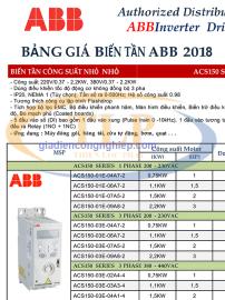 Bảng giá thiết bị điện ABB mới nhất