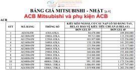 Bảng giá ACB Mitsubishi và Phụ kiện ACB
