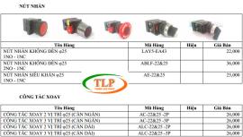 Bảng giá nút nhấn, công tắc xoay 2-3 vị trí