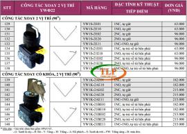 Bảng giá Công tắc xoay 2 vị trí idec