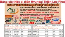 Bảng giá thiết bị điện Hyundai