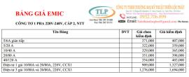 Bảng giá thiết bị điện Emic