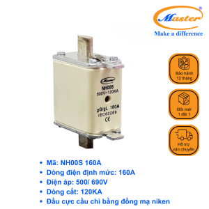 Cầu Chì Dòng Cắt Mạch Cao NH00S 160A Master