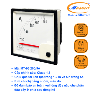 Đồng Hồ Đo Ampe MT-96 200/5A Master