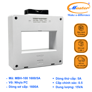 Biến Dòng Đo Lường Hộp Nhựa MBH-100 1600/5A Master