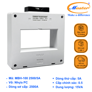 Biến Dòng Đo Lường Hộp Nhựa MBH-100 2500/5A Master