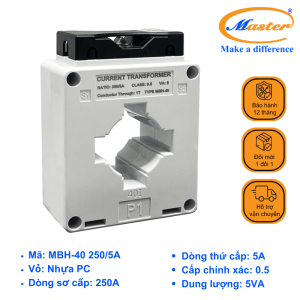 Biến Dòng Đo Lường Hộp Nhựa MBH-40 250/5A Master