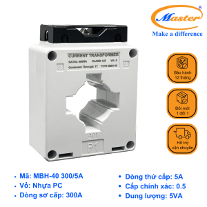 Biến Dòng Đo Lường Hộp Nhựa MBH-40 300/5A Master