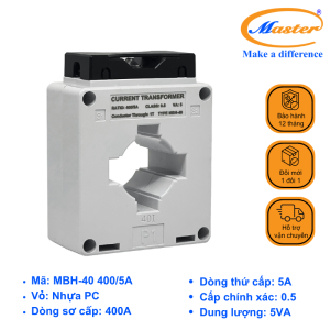 Biến Dòng Đo Lường Hộp Nhựa MBH-40 400/5A Master