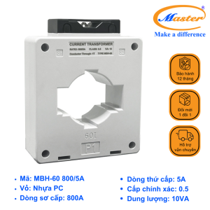 Biến Dòng Đo Lường Hộp Nhựa MBH-60 800/5A Master