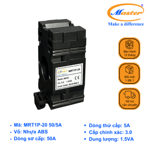 Biến Dòng Đo Lường Hộp Nhựa 1 Pha MRT1P-20 50/5A Master