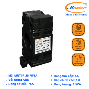 Biến Dòng Đo Lường Hộp Nhựa 1 Pha MRT1P-20 75/5A Master