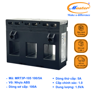 Biến Dòng Đo Lường Hộp Nhựa 3 Pha MRT3P-105 100/5A Master
