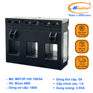 Biến Dòng Đo Lường Hộp Nhựa 3 Pha MRT3P-105 150/5A Master