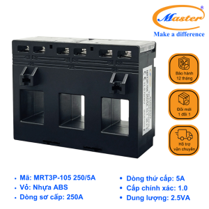 Biến Dòng Đo Lường Hộp Nhựa 3 Pha MRT3P-105 250/5A Master