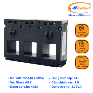 Biến Dòng Đo Lường Hộp Nhựa 3 Pha MRT3P-140 400/5A Master