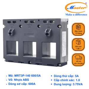 Biến Dòng Đo Lường Hộp Nhựa 3 Pha MRT3P-140 600/5A Master