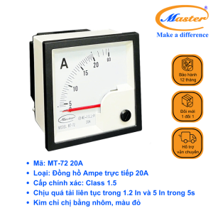 Đồng Hồ Đo Ampe Trực Tiếp MT-72 20A Master