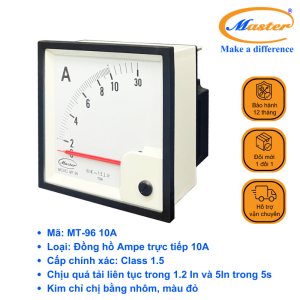 Đồng Hồ Đo Ampe Trực Tiếp MT-96 10A Master
