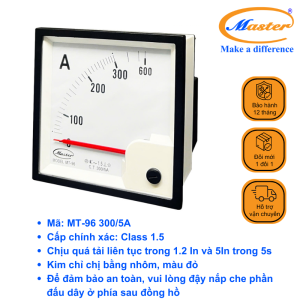 Đồng Hồ Đo Ampe MT-96 300/5A Master