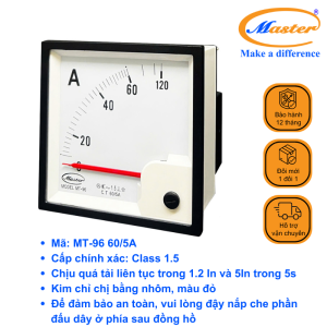 Đồng Hồ Đo Ampe MT-96 60/5A Master