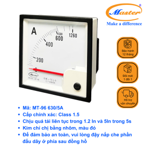 Đồng Hồ Đo Ampe MT-96 630/5A Master