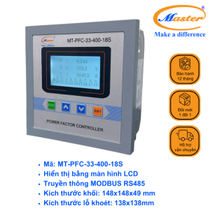 Bộ Điều Khiển Tụ Bù Hệ Số Công Suất MT-PFC-33-400-18S Master