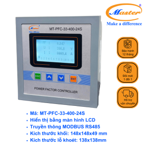 Bộ Điều Khiển Tụ Bù Hệ Số Công Suất MT-PFC-33-400-24S Master