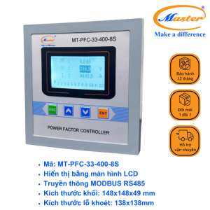 Bộ Điều Khiển Tụ Bù Hệ Số Công Suất MT-PFC-33-400-8S Master
