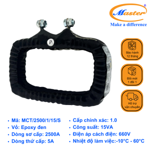 Biến Dòng Đo Lường MCT 2500/5A Master - Đúc Epoxy Vuông Đen