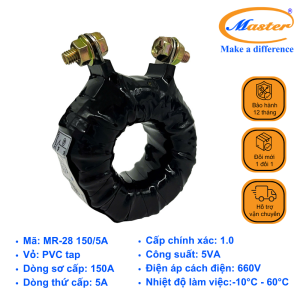 Biến Dòng Đo Lường Băng Quấn MR-28 150/5A Master