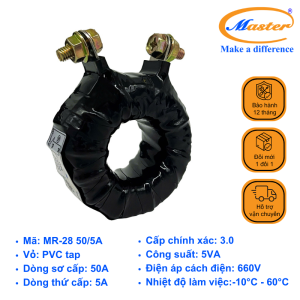 Biến Dòng Đo Lường Băng Quấn MR-28 50/5A Master