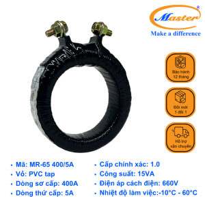 Biến Dòng Đo Lường Băng Quấn MR-65 400/5A CL1.0 15VA Master