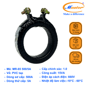 Biến Dòng Đo Lường Băng Quấn MR-65 500/5A CL1.0 15VA Master