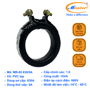 Biến Dòng Đo Lường Băng Quấn MR-65 630/5A CL1.0 15VA Master
