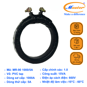 Biến Dòng Đo Lường Băng Quấn MR-90 1000/5A Master