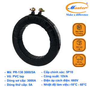 Biến Dòng Bảo Vệ Băng Quấn PR-130 3000/5A Master