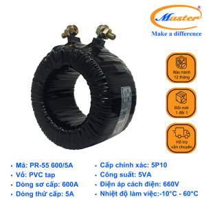 Biến Dòng Bảo Vệ Băng Quấn PR-55 600/5A Master