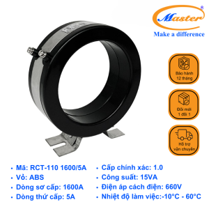 BIẾN DÒNG ĐO LƯỜNG RCT-110 1600/5A MASTER