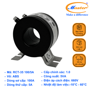 BIẾN DÒNG ĐO LƯỜNG RCT-35 100/5A MASTER
