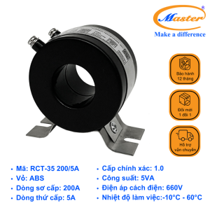 BIẾN DÒNG ĐO LƯỜNG RCT-35 200/5A MASTER