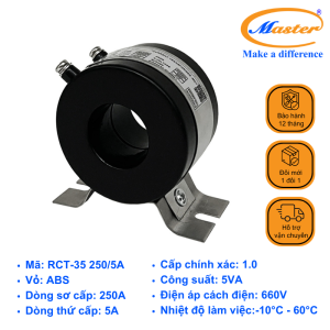 BIẾN DÒNG ĐO LƯỜNG RCT-35 250/5A MASTER
