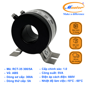 BIẾN DÒNG ĐO LƯỜNG RCT-35 300/5A MASTER