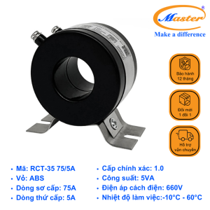 BIẾN DÒNG ĐO LƯỜNG RCT-35 75/5A MASTER