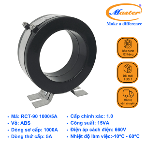 BIẾN DÒNG ĐO LƯỜNG RCT-90 1000/5A MASTER