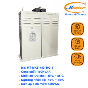 Tụ Bù Chống Cháy Nổ Master Vuông Loại Khô 3P 100KVAR 480VAC