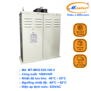 Tụ Bù Chống Cháy Nổ Master Vuông Loại Khô 3P 100KVAR 525VAC