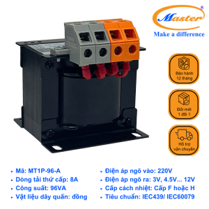 Máy Biến Áp Cách Ly 1 Pha MT1P-96-A Master