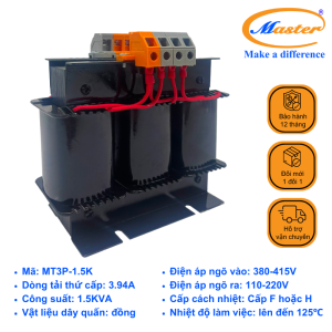 Máy Biến Áp Cách Ly 3 Pha MT3P-1.5K Master